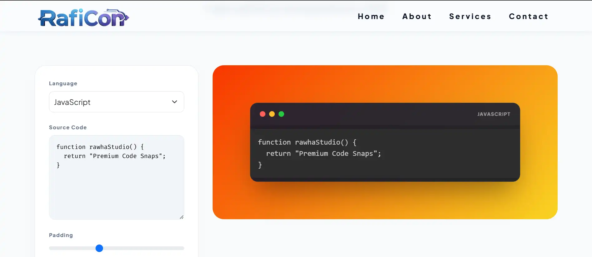 Code to Image Tool